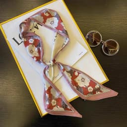 Women Narrow Long Scarf Polka Dot Tie Bag Ribbon Headband Choker Streamer Lady Accessories