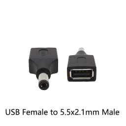 1/2/5Pcs 5.5*2.1mm Female Jack Socket to USB 2.0 Type A Male Plug DC Connector 5V Power Plugs Adapter for Laptop