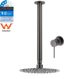 **Sydney Stock** KYLINS Brushed Gold Gun Metal Chrome Black 8-16'' Rain Shower Head Set Ceiling Arm Mixer Taps WELS WATERMARK