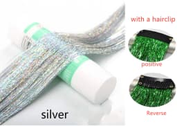 1 Pc Sparkle Shiny Hair Tinsel Hair Extensions Dazzles Women Hippie for Braiding Headdress Hair Braiding Tools Long 100cm