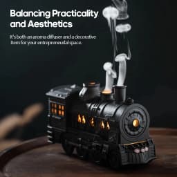 USB Train Shape Aroma Diffuser, 2 Mist Modes, 2 Timers, Night Light, 300ml, Fine Mist, Quiet Air Humidifier for Home Office