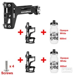 ROCKBROS Double Cup Bicycle Water Bottle Cage Saddle Extension Holder Cycling Kettle Brackets MTB Road Bike Accessories Parts