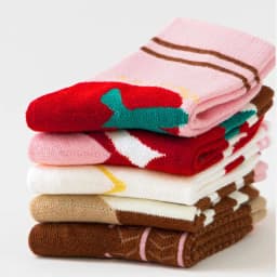 5 Pairs Girls Crew Socks Floral Pattern Children's Socks Autumn Cotton Socks