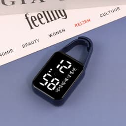 LED Digital Electronic Watch Keychain Luminous Function Children Gifts Multifunctional Hanging Watch Pocket Watches