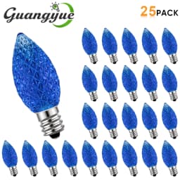 Multicolor C7 LED Light Bulbs 0.6W E12 Garden Decoration Night Lights Vintage Candle Lamps for C7 Outdoor String Lights