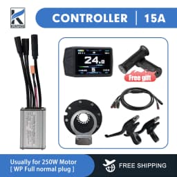 36V/48V 15-30A Waterproof KT Controller for Electric Bike with Light Function for Kunteng Ebike Accessories with Tf01u Display