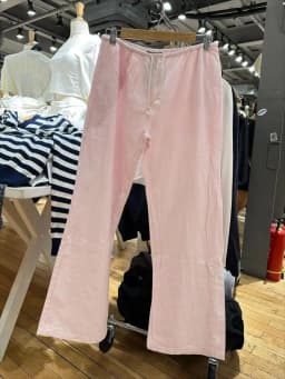 Blue Stripes Drawstring Long Pant Autumn High Waist Casual Loose Trouser Woman Streetwear Preppy Style Sweet Cute Straight Pants