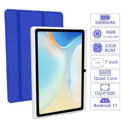 COLORROOM 7 Inch Android 11 Tablet, 2GB RAM 32GB ROM, WiFi 4, Quad Core, 3000mAh, Dual Camera, Portable Tablet