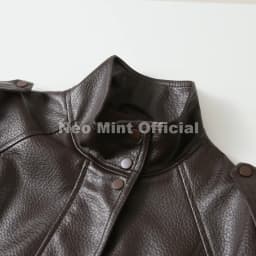 Neo Mint Autumn 2026 New Black PU Leather Jacket Woman Cool Retro Street Fashion Girls Faux Leather Aviator Coat Outerwear Women