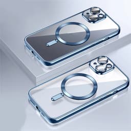 Original Magnet Plating Magnetism Case For Iphone 17 Air 11 12 13 14 15 Plus 16 Pro Max Magsafe Clear Cover Camera Lens Protect