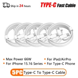 66W Type C PD 30W USB Cable For Apple iPhone 16 15 14 13 11 Pro Max 12 Mini 7 8 Plus XS R Fast Charging USB C Cable Charge Wire