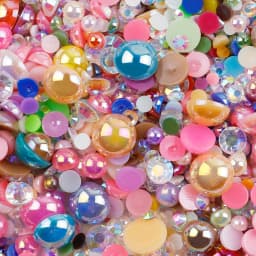 10g Mix Size Jelly Resin Flatback Rhinestone AB Imitation Pearl Beads For Nail Art DIY Cup Crafts Decor
