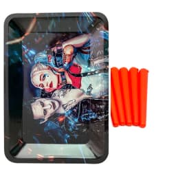 5pcs Airtight Storage Containers Smell Proof Holders with Metal Rolling Tray 18X12.5CM Tobacco Smoking Accessories