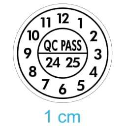 160pcs 1cm QC PASS Expire Date Sticker Brittle Paper Warranty Void Label Repair Valid Year Month Tamper Evident Security Seal