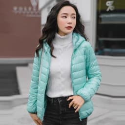 Down Jacket Women Parkas Windproof Puffer Coat New Autumn Winter Warm Stand-UP Collar Thin Cotton Coat Short Overcoat Top Ladies