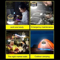Portable Camping Light Power Bank LED Camping Lanterns With Remote Control Waterproof Outdoor Tent Light Rechargeable Flashlight