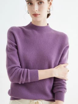 First-Line Seamless Women's Half-Turtleneck 100% Pure Wool Sweater Solid Color Long Sleeve Pullover Knitted Bottoming Sweater