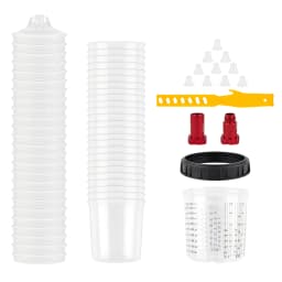 10/25/50Pcs Spray Gun Paint Mixing Cup H/O Quick Cup Spray Gun Tank 20.3oz/600ML Disposable Paint Cup with Spray Gun Cup Adapter