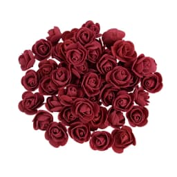 200/100pcs 3cm Foam Teedy Bear Rose Artificial Fake Flower Heads For Home Decor Wedding Birthday Christmas Party DIY Wreath Gift