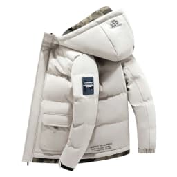Men Parkas Thick Warm Winter Jacket Hooded Quilted Jacket Loose Fashion Casual Cotton-Padded Outwear Puffer Coat
