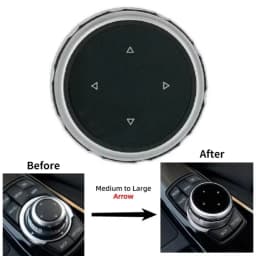 For BMW 1 2 3 4 5 6 7 Series X1 X5 X6 F20 F30 F10 F07 E60 E90 E70 IDrive Car Multimedia Big Knob Covers Button Trim Control