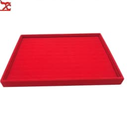 35X24X3Cm Flannel Jewelry Tray 100 Digit Ring Display Storage Jewelry Display Props Ring Trays Dedicated Dustproof Plastic Cover