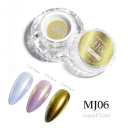 CANNI Top Coat for Chrome Powder 9ml Easy Apply with Stronger Mirror Effect Mirror Metallic Pigment for Gel Nail Art Salon