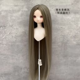 Doll's Wig for 1/3 1/4 1/6 Bjd Doll Long Straight Hair Mid Split Soft High Temperature Silk Girl Toys Accessory, No Doll