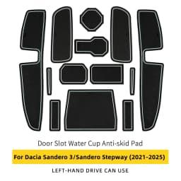 For Dacia Sandero 3/Sandero Stepway III 2021 2022 2023 2024 2025 2026 Car Door Groove Mat Anti-Slip Door Slot Pad Accessories