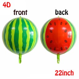 Cartoon Fruit Watermelon Pineapple Orange Birthday Balloons Wedding Holiday Festival Party Decoration Foil Balloon