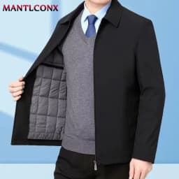 Thick Fleece Jacket Men Windproof Men's Winter Coat Blazer Autumn Winter Warm Men's Jacket Windbreak Casual Business Coat L-3XL