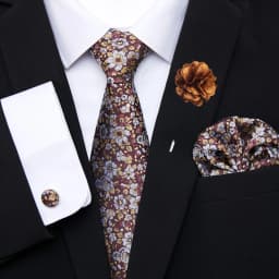 Great Quality Pink Floral Bow Tie Pocket Squares Cufflink Brooch Clip Pin Set Man Necktie Suit Accessories Birthday Gift