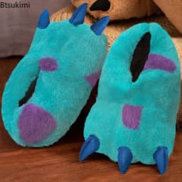 2026 Chunky Warm Bear Paw Slippers for Home Women Creative Funny Slipper Soft Plush Cute Cartoon Girls Indoor House Floor Shoes