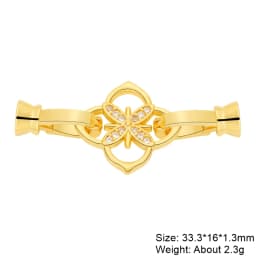 Juya DIY 18K Gold Plated Creative Closure Fasteners Lock Clasps Accessories For Needlework Beads Pearls Jewelry Making Material