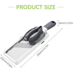 LMETJMA Multi Handheld Mandoline Slicer with Adjustable Stainless Steel Blade Kitchen Veggie Chopper Cheese Grater JT237