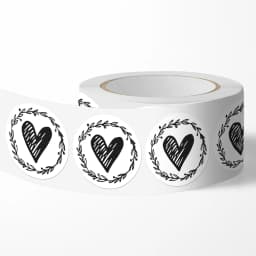 500pcs Heart Stickers 1 Inch Round Envelope Sealing Label for Wedding Party Invitation Card Gift Decor Tags