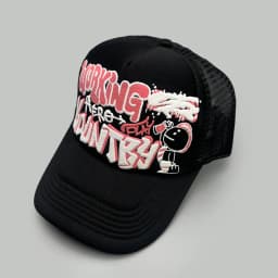 Cartoon Character Graffiti Printed Letter Baseball Hats New Unisex Sunshade Color Block Breathable Versatile Mesh Trucker Caps