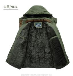 Men's Casual Winter Thick Warm Parkas Windproof Overcoats Male Military Fleece-lined Hooded Down Jackets Outdoors Long Coats