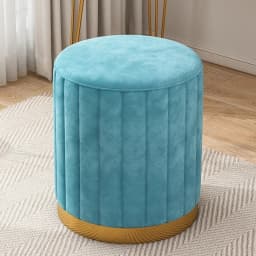 Luxury Vanity Makeup Stool Round Dressing Chair with Storage Upholstered Bench for Bedroom Modern Side Stool Furniture