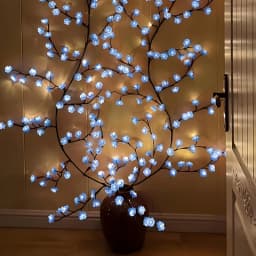 96 Led USB Cherry Blossom Light String Artificial Flower Tree Branch Rattan Lights 8 Modes For Party Home Christmas Decoration