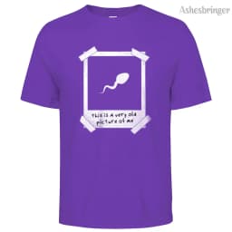 Mens Cotton This Is A Very Old Picture Of Me Graphic Funny T Shirt Street Casual Style Tee for Men and Women