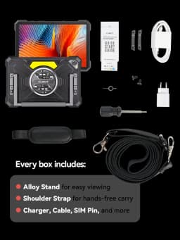Cubot TAB KingKong S Tablet Android 15 10.1'' 90Hz Display Android 15 15300mAh 16GB(6+10) 256GB Camping Light 48MP Pad