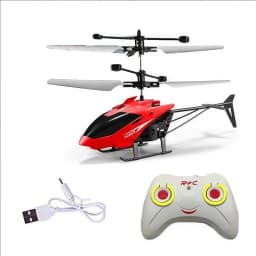 Induction Two-Way RC Helicopter Rechargeable, Anti-Drop Electric Luminous Aircraft Model for Indoor Hover