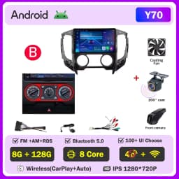 Android Autoradio For Mitsubishi Pajero Sport 3 L200 5 Triton 3 2015- 2019 Car Radio Carplay GPS Navigation Stereo Player WIFI
