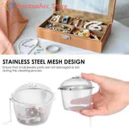 Jewelry Cleaner Basket With Lock And Hook Stainless Steel Jewelry Steam Cleaner Solution For Ultrasonic Machine