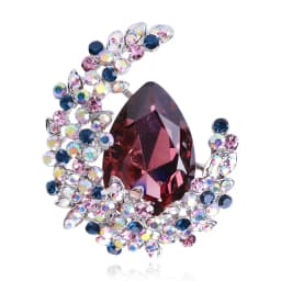 Brooch Ladies High-End Crystal Accessories Retro Atmosphere Suit Corsage Coat Brooch Birthday Gift