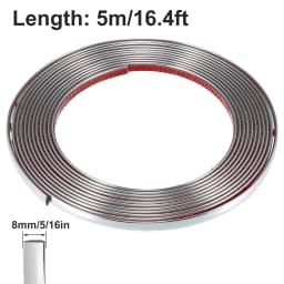 3M/5M Exterior Car Chrome Body Strip Bumper Auto Door Protective Moulding Styling Trim Sticker 6MM 8MM 10MM 12MM 15MM 20MM 30MM