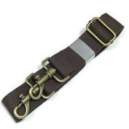 38cm Wide Polyester Cotton Bookbag Strap Military Green Canvas Single Shoulder Slant Cross Strap Bronze Hardware Accessory