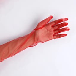 55cm DIY Cosplay Thin Transparent Mesh Long Women Solid Gloves Prom Party Accessories Etiquette Photo Shoot Anime Exhibition