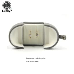 Double Open Button Jewelry Box Valentine's Day Birthday Surprise Gift Ring Pendant Stud Necklace Box Jewelry Boxes and Packaging